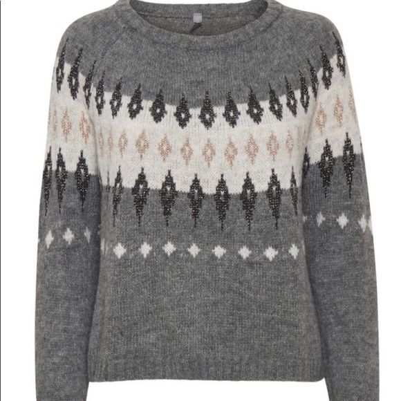 NWT Culture Wool Blend Knit Long Sleeve Sweater Size Small Grey - Picture 7 of 8